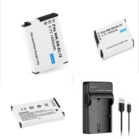 1400mAh EN-EL12 EL12 EN EL12 Camera Battery or Charger For Nikon S620 S6200 S630 S6300 S640 S70 S710