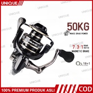 MESIN UNIQUE Indonesia Spot reel spinning reel machine fishing reel 12kg AC2000-7000 fishing reel RE