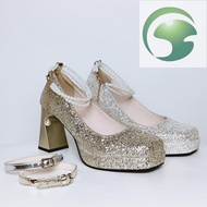 MY3 ✨ready stock✨ 8306-A Thalia Wedding Shoes/Bridal Shoes/Kasut Nikah/Kasut Kahwin ribbon bride bri