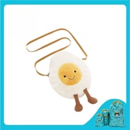 Jelly&cat  Egg Bag Crossbody Bag Poached Egg Bag Plush Bag Crossbody Bag Shoulder Bag Coin Purse Gif