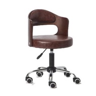 ONE - 辦公椅時尚椅子木製現代升降旋轉椅(啡皮面+深啡木)