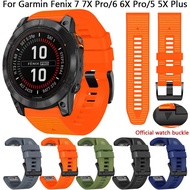Watch Strap 22mm 26mm For Garmin Fenix 7X 7 6X 6 Pro 5X Plus 965 955 Silicone+Canvas Quickfit Bands Enduro Epix Gen 2 Descent MK2i quatix 7X Wristband