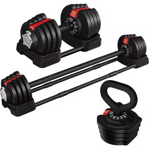 Adjustable Dumbbell Set for Strength Training: Fast Adjust 40lbs 52.5lbs 90lbs Free Weight Dumbbells