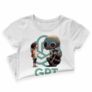Ai Chatgpt Plus Chat Gpt Robot Cartoon Anime Baju T Shirt Baby 100 Cotton Kameja Lelaki Budak Boy Gi