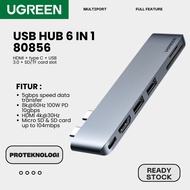 UGREEN 80856 Type C Multifunction Adapter HUB 6 In 1 Multiport