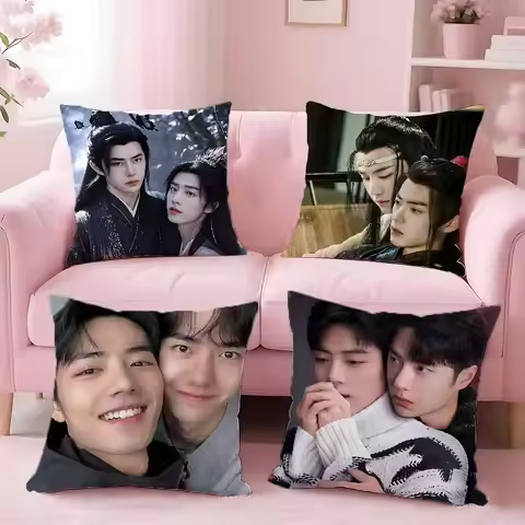 YiZhan Wang Yibo Xiao Zhan Pillow Case For Sofa Decor Car Office Room Printing Cushion Cover Decorat