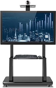 TV stands 55/60/65/70/75 Inch TV Display Stand Trolley, Black Heavy Duty Universal Rolling TV Cart, With 2 Tray &amp; Lockable Wheels, Conference Room Classroom beautiful scenery