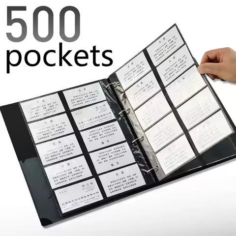 Large Capacity Business Card Book A4 Business Card Organizer Book Index Card 500 Business Card Stock