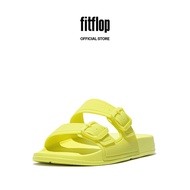 FitFlop iQUSHION Women's Glow-In-The-Dark Two-Bar Buckle Slides - Lime Juice (GO5-A74)