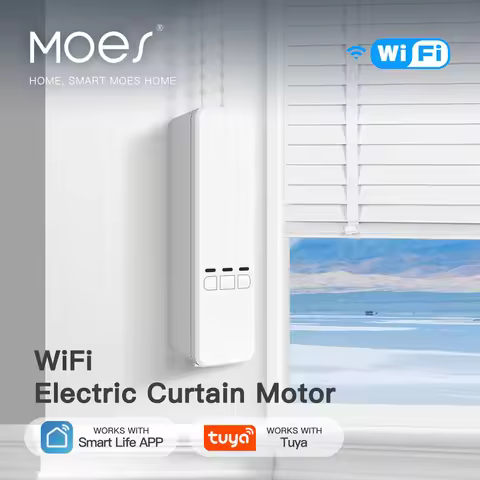 MOES Tuya WiFi Smart Motor Electric Chain Roller Blinds Shade Shutter Drive RF Remote Kit Smart Life
