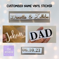 Customised Name Vinyl Sticker | Decals | Name Vinyl | Name Sticker |