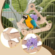 [Kesoto] Bird Swing Perch Toy Decoration Parrot Perch for Parakeets Parrots Cockatoos