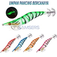 5 colors Luminous Fishing Bait 8cm/10cm/12cm Luminous Squid Fishing Bait Shrimp Wood Bait Squid Bait