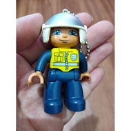 Duplo Policeman Figure Keychain