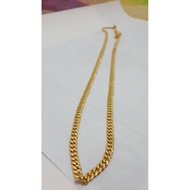 24k gold plated medium chain necklace