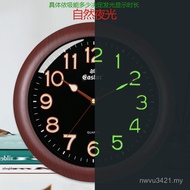 Creative Wood Grain Living Room Round Household Wholesale Modern Quartz Clock Wall Hanging Wall Cloc