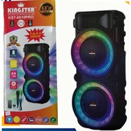 KINGSTER KST-8810 8.5*2 " PRO Portable Party Wireless and Bluetooth Speaker with Wireless Mic [ES]