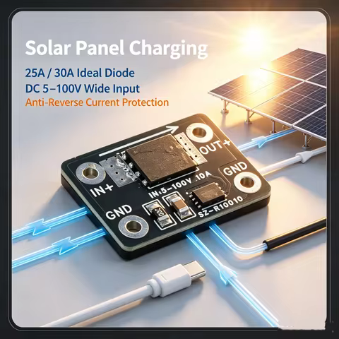 DC 4-90V/3.6-60V 20A/25A/30A high-current ideal diode module Anti-Reverse Flow for Solar Charging &