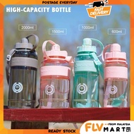 1L/2L 2000ml Water Bottle Large Capacity Bottles Sports Drinking Bottle Outdoor Portable Kettle