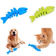 Cat Toys Dog Bone IKan/Dog Puppy Cat Rubber Dental Teeth Chew Training Toys