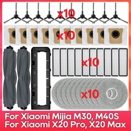 Fit For ( Xiaomi Robot Vacuum X20 Pro, X20 Max, M30, M40S, D102GL, D109GL, D102 ) Part Accessory Bru