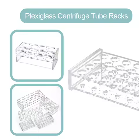 1.5ml/5ml/7-10ml/10-15ml/50ml Transparent Centrifuge Tube Holder 8/24holes Diameter Micro Scale Pcr