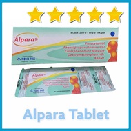 Alpara Obat Flu Demam, sakit kepala, Batuk 1 Strip Isi 10 Tab