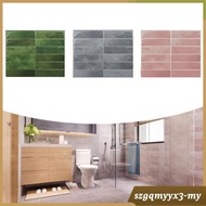 [Toolroom] 10Pcs Backsplash Tiles Oil Proof Kitchen Glossy 9 x11.4inch Wall Tiles