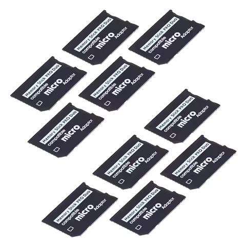 10Pcs Mini Memory Stick Adaptor MircoSD SDHC TF to MS Adapter for PSP Console Camera MS Pro Duo Card