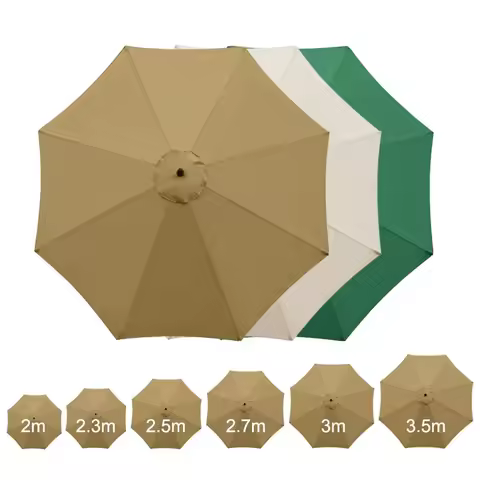 Replaceable Parasol Top Cloth Garden Patio Canopy Parasol Cover Shade Rainproof Banana Umbrella Clot