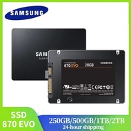 SSD 870 EVO 1TB 2TB 250GB 500GB SATA3ฮาร์ดไดรฟ์ HDD ภายในดิสก์แบบแข็ง2.5นิ้วพีซีตั้งโต๊แล็บท็อป MLC 