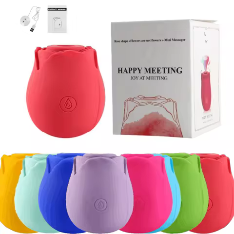8 Colors Rose Sucking Vibrator USB Rechargeable Vacuum Clitoris Stimulator Female Oral Nipple Clit S