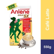 ANLENE Gold 5X High Calcium High Protein Café Latte Milk Powder Susu Tepung 奶粉 (550g)