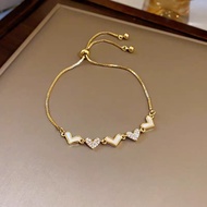 [ COD ] Gelang Titanium Wanita Korea Anti Karat Selamanya / Gelang Tangan Wanita Model Serut