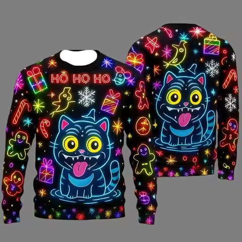Kpop Demon Hunters Ugly Christmas Sweater Casual Top Cosplay Sweatshirts Kid Saja Sanja Boy Derpy Ti