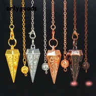 ONLYY Cone Pendule Reiki, Healing Dowsing Reiki Pendulum Pendant, Portable Copper Amulet with Chain 