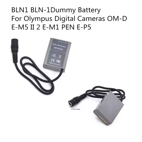 BLN1 BLN-1Dummy Battery for Olympus Digital Cameras OM-D E-M5 II 2 E-M1 PEN E-P5 PS-BLN1 DC Coupler