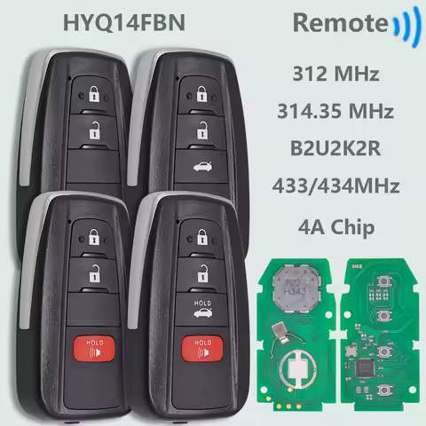 DR HYQ14FBN 4A Chip USA Brizal Market 8990H-12010 312-314MHz B2U2K2R 434MHz Car Remote Key For Toyot