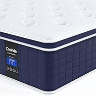 Coolvie Twin Mattress 14 Inch, Hybrid Twin Bed Mattress in a Box, 4 Layer Premium Foam with Pocket S