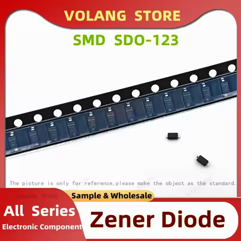 100Pcs SMD SOD-123 Zener Diode BZT52C5V1 W8 5.1V BZT52C5V6T1G W9 BZT52C6V2-7-F WA 6V8 WB 7V57.5V WC 