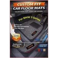 BMW 3 Series E36 E46 E90 F30 G20 Custom Fit Coil Car Floor Mat Anti Slip Premium Carpet