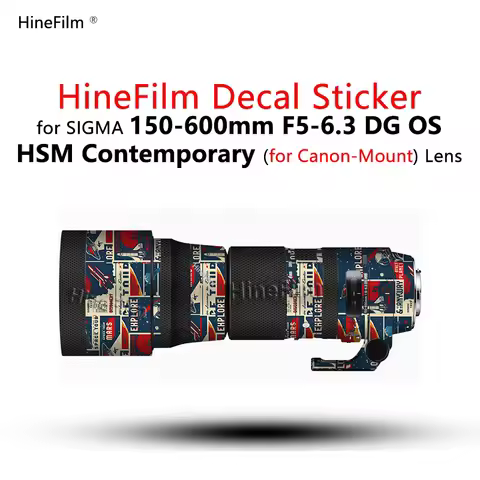 Hinefilm Skin for Sigma 150-600 EF Lens Sticker 150600 Lens Skin 150 600 Wrap Cover for Sigma 150-60