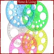 AOTO 5 Pcs Circle Protractor 360 Degree Circle Template Math Protractor for Student
