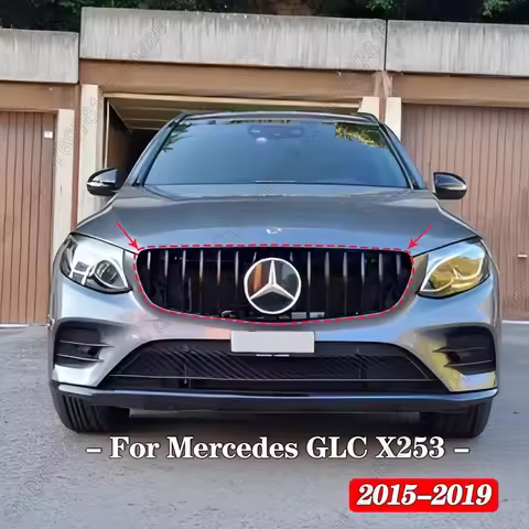 For Mercedes Benz GLC-Class X253 2015-2019 GLC250 GLC300 GLC350e GLC43 AMG GT Style Front Hood Grill