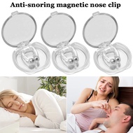 Magnetic Anti Snoring Stopper Device Silicone Nose Clip Tray Sleeping Aid Apnea Guard Night Device W