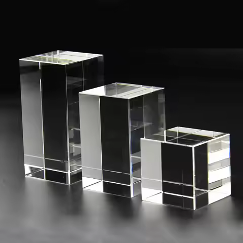 Wholesale Blank K9 Crystal Cube Block 3D Laser Engraving Crystal Photo Cube for Birthday Gift Home D