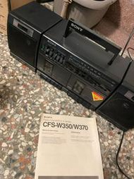 Sony老式收音機卡帶錄音機器全新！收音機廣播正常錄音帶播放需維修