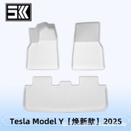 TPE Applicable ModelY/3D Material3All-weather white2025Trunk Mat Floor Mat Tesla   03CO