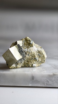 ✨【🇪🇸西班牙黃鐵礦「愚人金」—雙金礦】✨ 雙立方體！雙倍招財力Pyrite