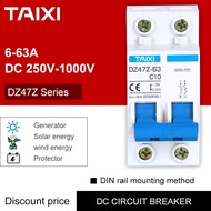 DZ47Z IEC60947 16 20 32 40 50 63 Amp 63a 1 2 3 4 Poles Miniature Circuit Breaker DC MCB